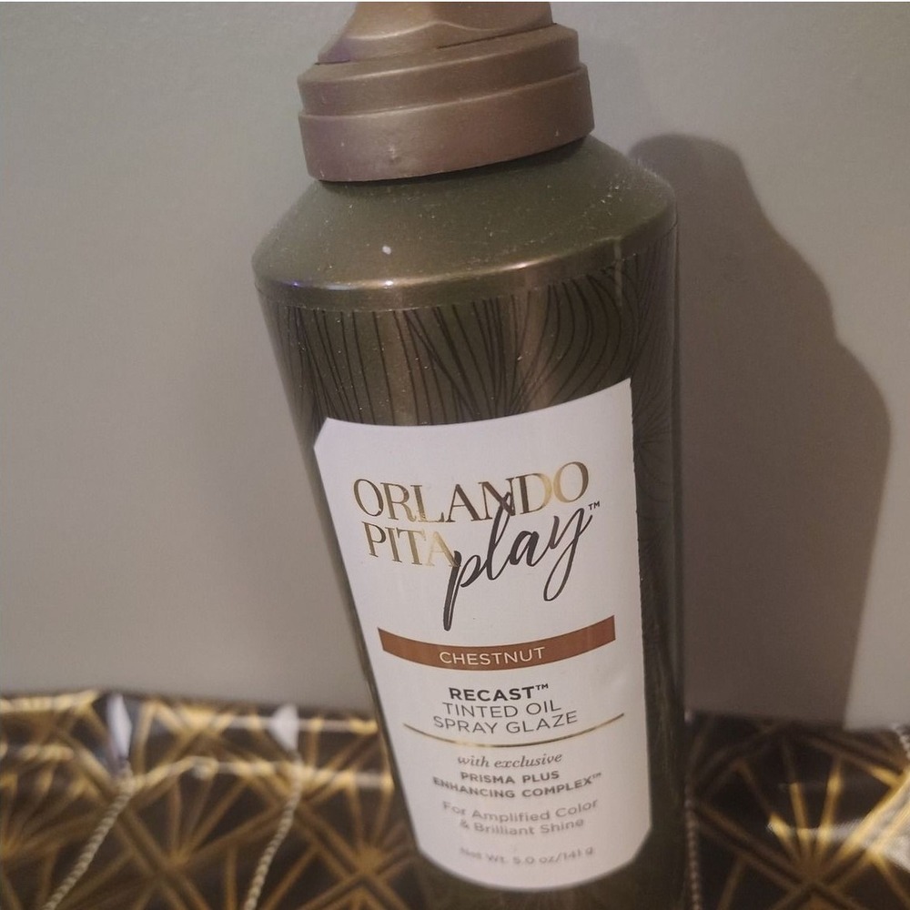 Orlando Pita Play Recast Tinted Oil Spray Glaze Chestnut 5 oz Hair Shine Mist - Picture 1 of 4